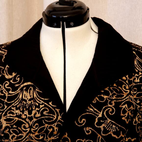 Catherine's Quilted Lightweight Open Jacket in Black & Gold | Size 14/16W | NWT - Picture 5 of 10